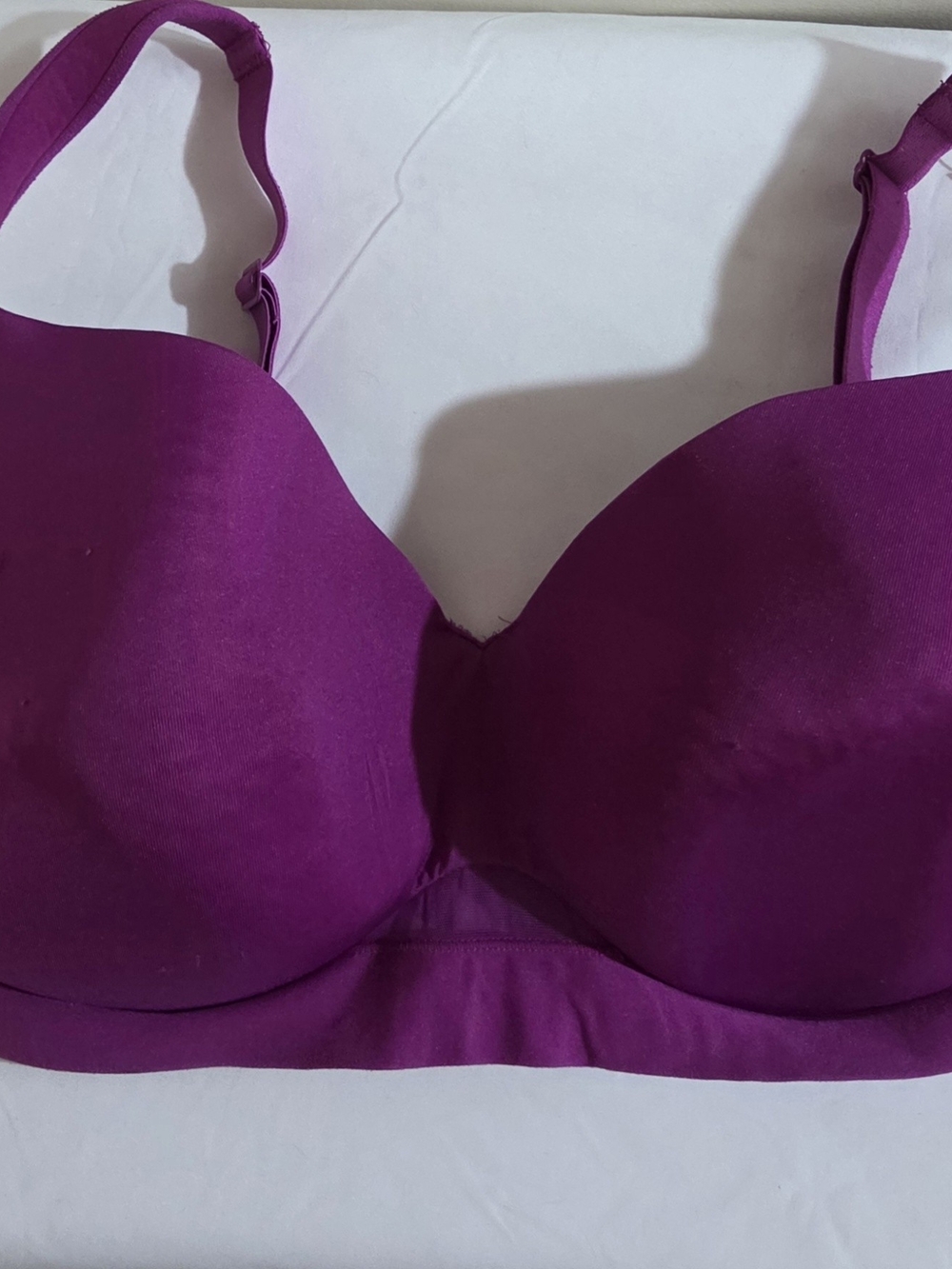 Cacique Smooth Plunge Bra in Magenta- 46D